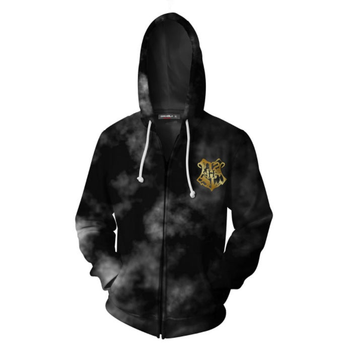 Harry Potter Movie Hogwarts School of Witchcraft and Wizardry Badge Cosplay Unisex 3D Printed Hoodie Sweatshirt Jacket With Zipper