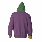 Batman Movie The Joker Joseph Kerr Purple Cosplay Unisex 3D Printed Hoodie Sweatshirt Jacket With Zipper
