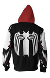 Venom Deadly Guardian Movie Black Red Cosplay Unisex 3D Printed Hoodie Sweatshirt Jacket With Zipper