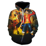 One Piece Anime Monkey D Luffy 2 Cosplay Unisex 3D Printed Hoodie Pullover Sweatshirt
