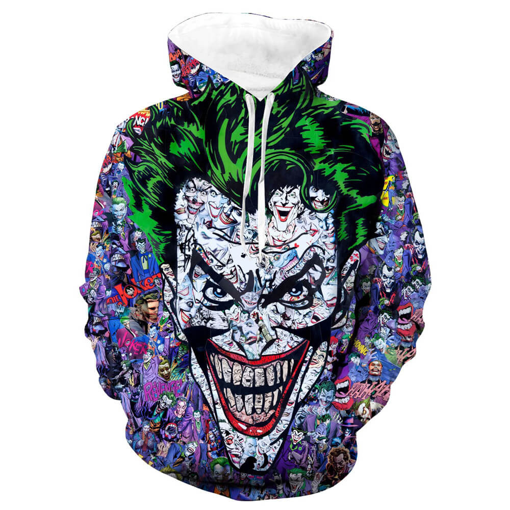 Joker Movie Arthur Clown 12 Unisex Adult Cosplay 3D Printed Hoodie Pullover Sweatshirt