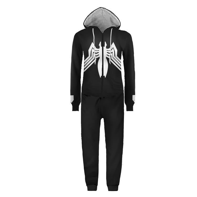 Deadpool Superhero Spider Man Flash Movie Unisex Adult Cosplay Zip Up 3D Print Bodysuit Costume Pajamas Jumpsuits For Halloween Christmas Party Outfit