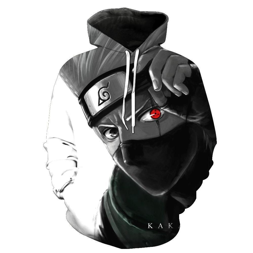 Naruto Hoodies - Kakashi Unisex 3D Pullover Hoodie