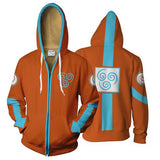 Avatar The Last Airbender Aang Anime Unisex 3D Printed Hoodie Sweatshirt Jacket With Zipper
