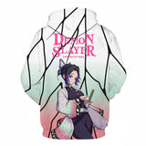 Demon Slayer Kimetsu no Yaiba Anime Kochou Shinobu 2 Unisex Adult Cosplay 3D Print Hoodie Pullover Sweatshirt