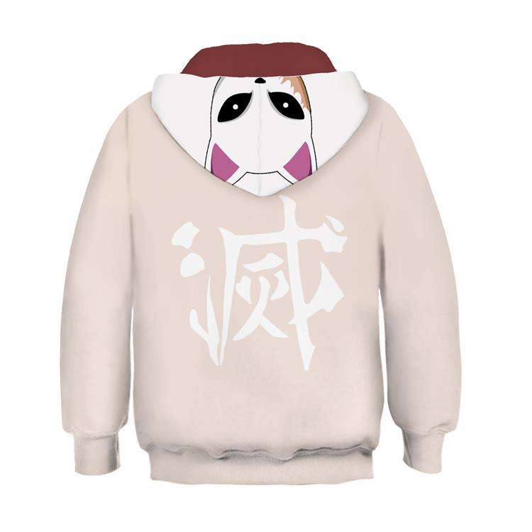 Kids Demon Slayer Kimetsu no Yaiba Anime Sabito Sakonji Urokodaki Cosplay 3D Printed Hoodie Pullover Sweatshirt