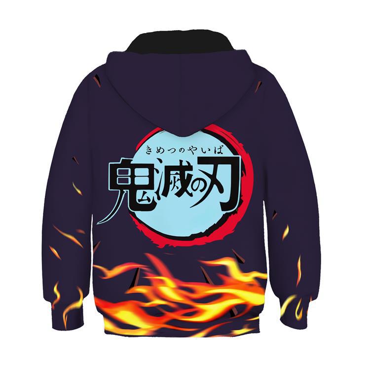 Kids Demon Slayer Kimetsu no Yaiba Anime Kamado Tanjirou Cosplay 3D Printed Hoodie Pullover Sweatshirt
