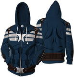 Captain America Movie Style 4 Cosplay Unisex 3D Printed Hoodie Sweatshirt Jacket With Zipper