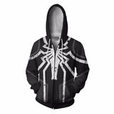 Venom Movie Brock Eddie 5 Unisex Adult Cosplay Zip Up 3D Print Hoodies Jacket Sweatshirt