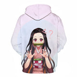 Demon Slayer Kimetsu no Yaiba Anime Kamado Nezuko 5 Unisex Adult Cosplay 3D Print Hoodie Pullover Sweatshirt