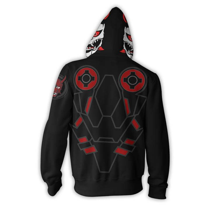 Overwatch Game Reaper Gabriel Reyes Unisex Adult Cosplay Zip Up 3D Print Hoodies Jacket Sweatshirt