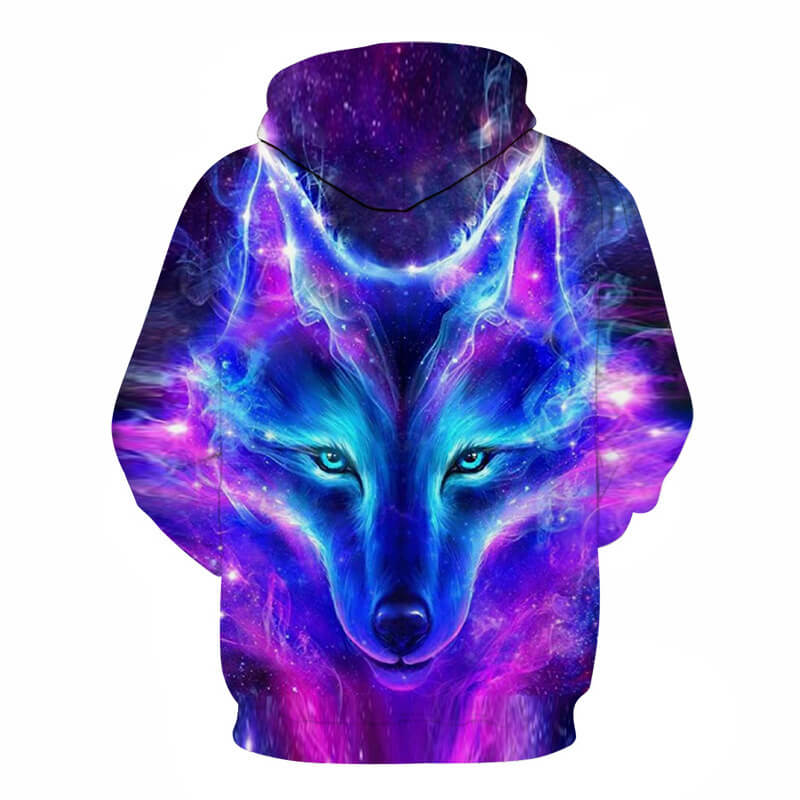 Animal Direwolf Canis Dirus Colorful Wolf Unisex Adult Cosplay 3D Print Jacket Sweatshirt