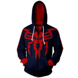 Spider-Man Movie Peter Benjamin Parker 10 Ghost Unisex Adult Cosplay Zip Up 3D Print Hoodies Jacket Sweatshirt