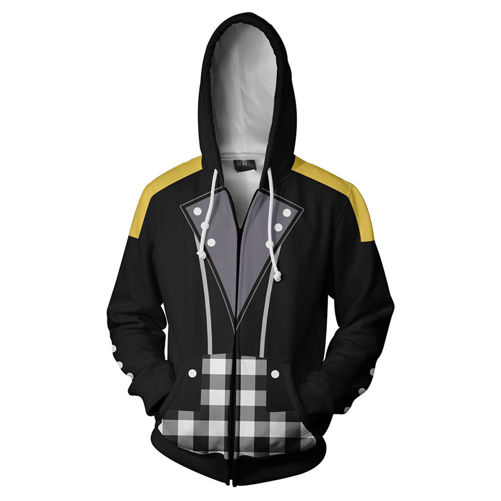 Kingdom Hearts Game Riku Keyblade Cosplay Unisex 3D Printed Hoodie Sweatshirt Jacket With Zipper