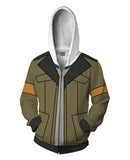 RWBY Anime Roy Stallion Cosplay Unisex 3D Printed Hoodie Sweatshirt Jacket With Zipper