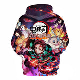 Demon Slayer Kimetsu no Yaiba Anime Kamado Tanjirou 17 Unisex Adult Cosplay 3D Print Hoodie Pullover Sweatshirt