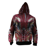 Avengers Movie Iron Man Style 8 Cosplay Unisex 3D Printed Hoodie Sweatshirt Jacket With Zipper