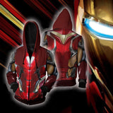 Avengers Movie Iron Man Style 5 Cosplay Unisex 3D Printed Hoodie Sweatshirt Jacket With Zipper