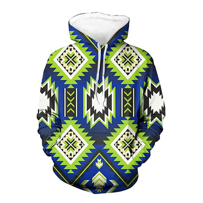 African Print Hoodie Unisex Adult Cosplay Pullover Sweater