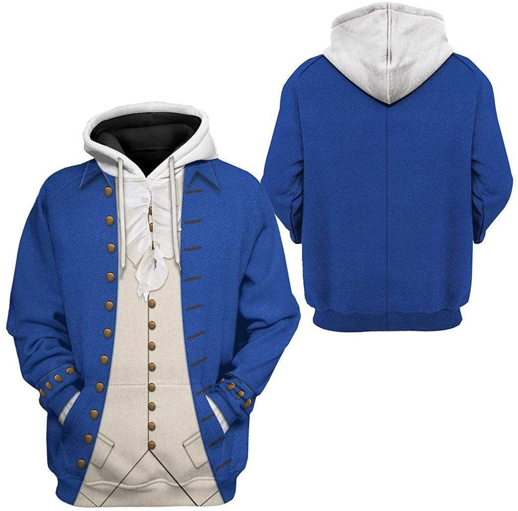 Alexander Hamilton 1 Historical Figure Blue Grey Unisex 3D Printed Hoodie Pullover Sweatshirt