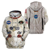 Astronaut Garment Spacesuit Neil Alden Armstrong Unisex Adult Cosplay 3D Print Hoodie Pullover Sweatshirt
