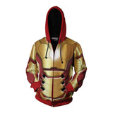 Avengers Movie Iron Man Style 1 Cosplay Unisex 3D Printed Hoodie Sweatshirt Jacket With Zipper