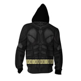 Batman The Dark Knight Anime Bruce Wayne With Gold Belt Unisex Adult Cosplay Zip Up 3D Print Hoodies Jacket Sweatshirt