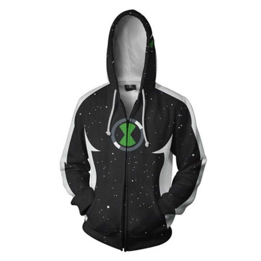 Ben 10 Alien Force Anime Alien X Celestialsapien Cosplay Unisex 3D Printed Hoodie Sweatshirt Jacket With Zipper