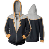 Black Adam Costume Anime Unisex Adult 3D Print Zip Up Sweatshirt Jacket