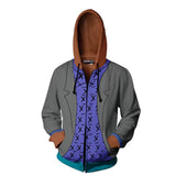 Bojack Horseman Hoodie Anime Unisex Adult Cosplay 3D Print Zip Up Sweatshirt Jacket