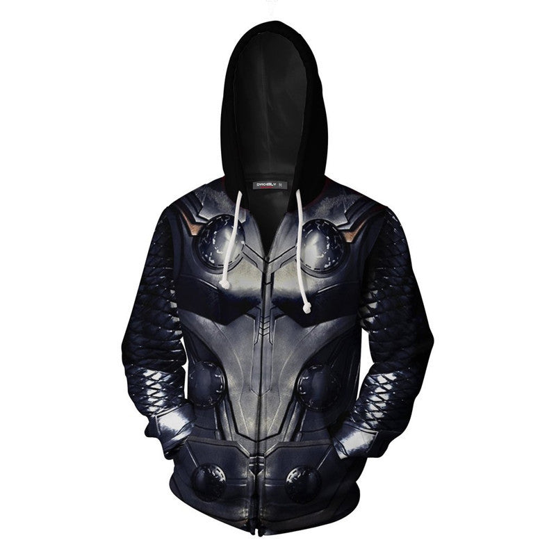 Avengers Movie Thor Odinson 2 Cosplay Unisex 3D Printed Hoodie Sweatshirt Jacket With Zipper
