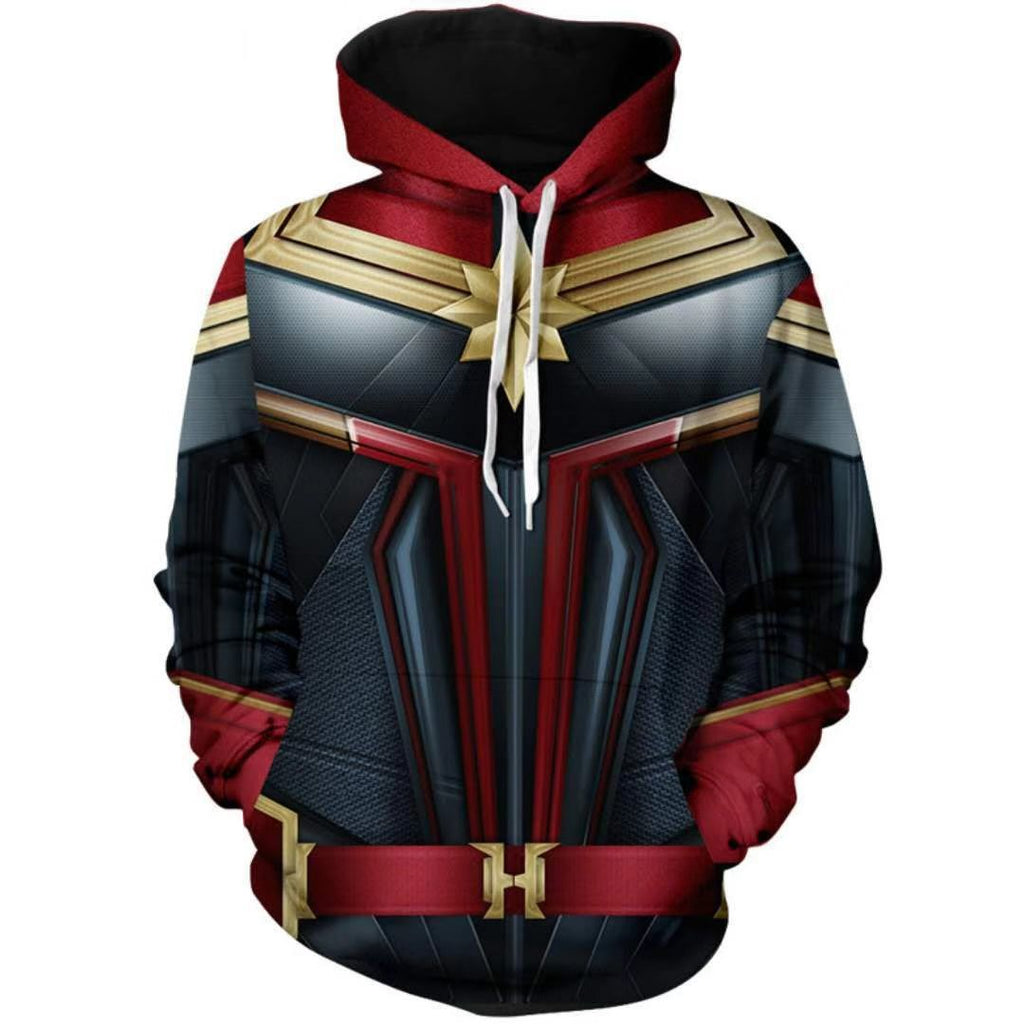 Captain Marvel Movie Style 2 Cosplay Unisex 3D Printed Hoodie Sweatshirt Pullover