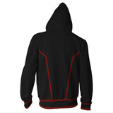 D. Gray Man Encyclopedia Anime Allen Walker Red Arm Beansprout Unisex Adult Cosplay Zip Up 3D Print Hoodies Jacket Sweatshirt