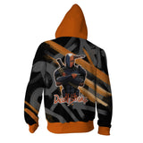 DC Detective Comics Deathstroke Orange Movie Cosplay Unisex 3D Printed Hoodie Sweatshirt Jacket With Zipper