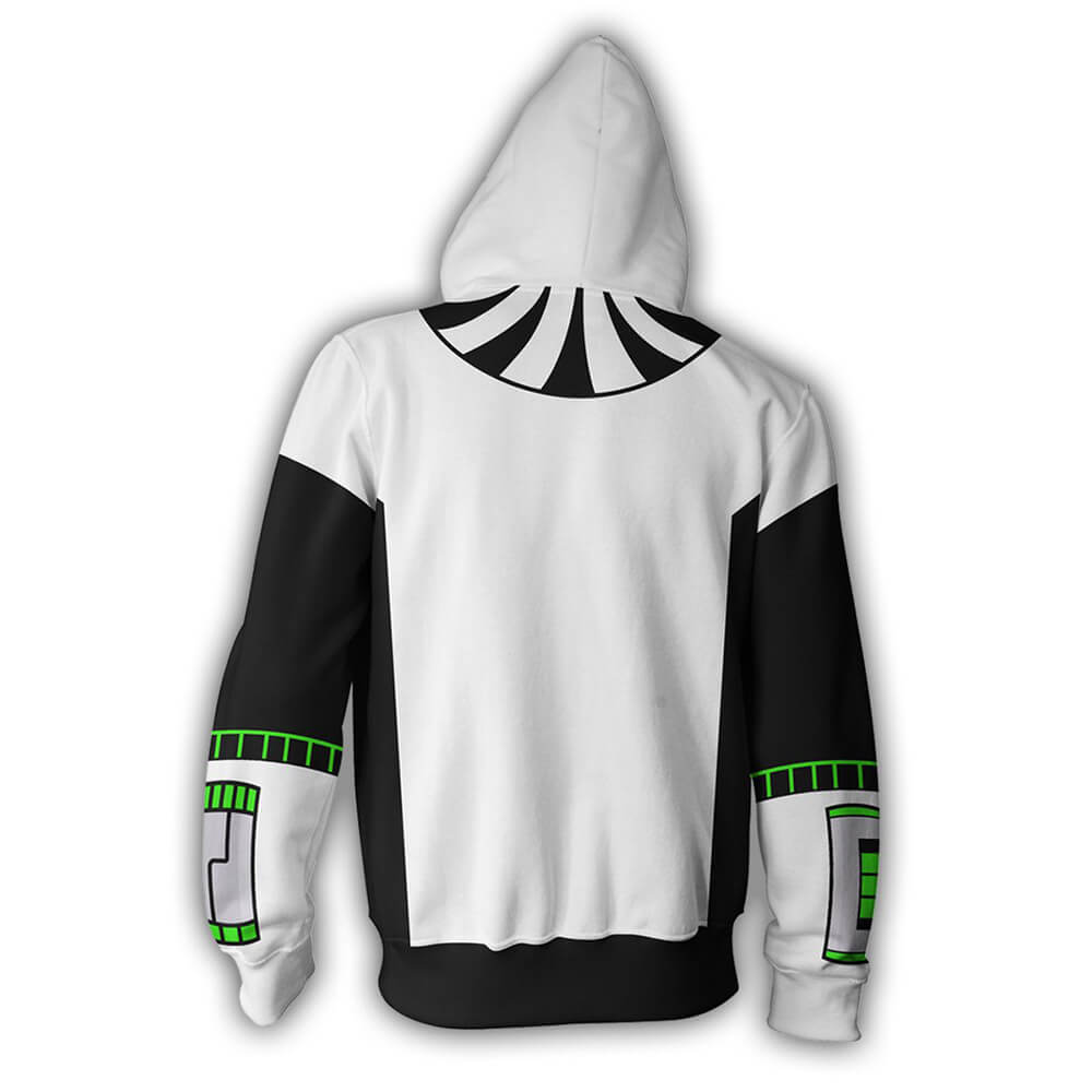Danny Phantom Cartoon Daniel Danny Fenton Unisex Adult Cosplay Zip Up 3D Print Hoodies Jacket Sweatshirt