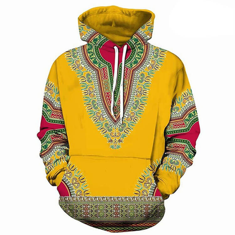 Dashiki Hoodie Unisex Adult Cosplay 3D Print Jacket Sweatshirt