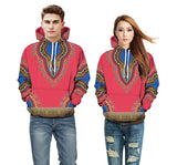 Dashiki Hoodie Unisex Adult Cosplay 3D Print Jacket Sweatshirt