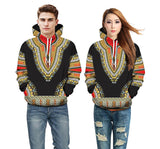 Dashiki Hoodie Unisex Adult Cosplay 3D Print Jacket Sweatshirt