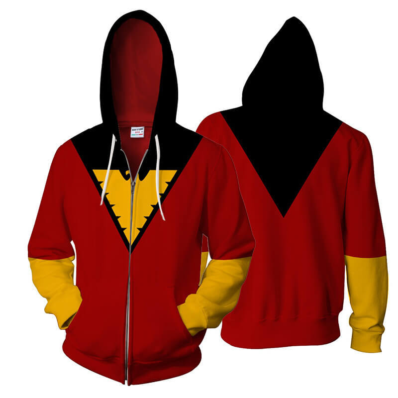 Deadpool 2 Movie X-men Red Yellow Unisex Adult Cosplay Zip Up 3D Print Hoodies Jacket Sweatshirt
