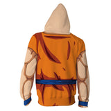 Dragon Ball Anime Son Goku Muscle Style Unisex Adult Cosplay Zip Up 3D Print Hoodies Jacket Sweatshirt