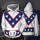 Evel Knievel Celebrity American Adventure Sportsman Stuntman White Unisex Adult Cosplay 3D Print Hoodie Pullover Sweatshirt