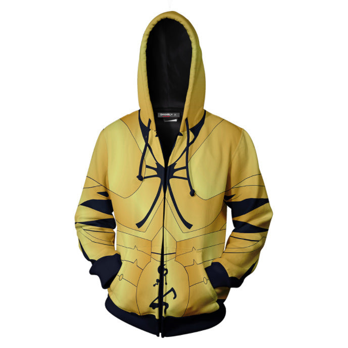 Fate Stay Night Game Matou Shinji Cosplay Unisex 3D Printed Hoodie Sweatshirt Jacket With Zipper