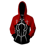 Fate Stay Night Game Archer Emiya Unisex Adult Cosplay Zip Up 3D Print Hoodies Jacket Sweatshirt