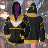 Fire Emblem Awakening Game Tharja Unisex Adult Cosplay Zip Up 3D Print Hoodies Jacket Sweatshirt
