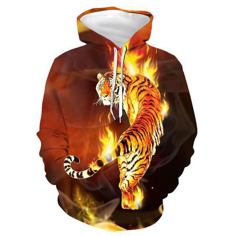 Fire Wolf Tiger Skull Angel Dartboard Unisex Adult Cosplay 3D Print Hoodie Sweatshirt