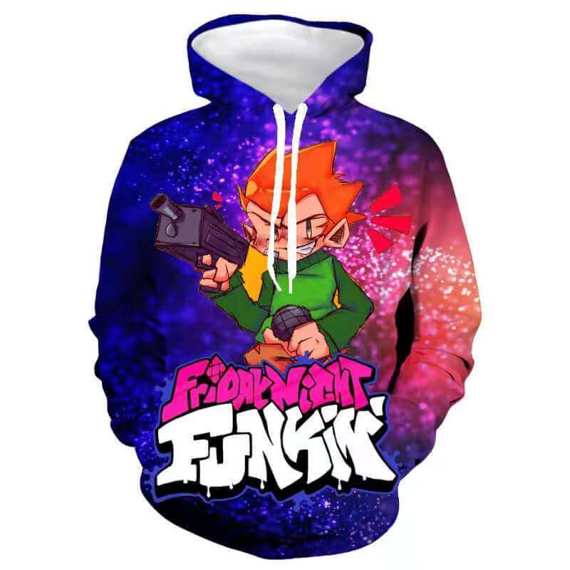 Friday Night Funkin Game Boyfriend Unisex Adult Cosplay 3D Print Hoodie Pullover Sweatshirt