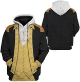 George Washington 1 Black Gold Historical Figure Unisex 3D Printed Hoodie Pullover Sweatshirt