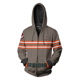 Ghostbusters Movie Peter Ray Egon Grey Uniform Unisex Adult Cosplay Zip Up 3D Print Hoodies Jacket Sweatshirt