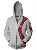 God of War Game Kratos Ghost of Sparta Spartans Unisex Adult Cosplay Zip Up 3D Print Hoodies Jacket Sweatshirt