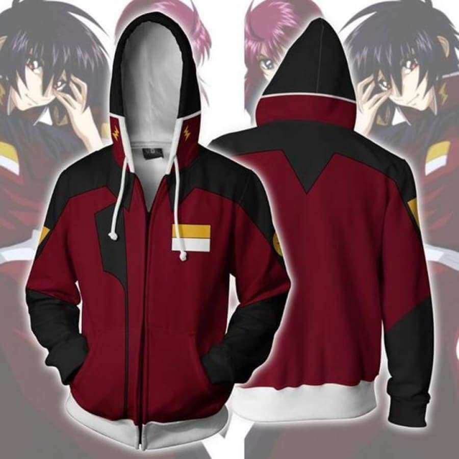 Gundam Cosplay Unisex Adult 3D Print Zip Up Sweatshirt Jacket